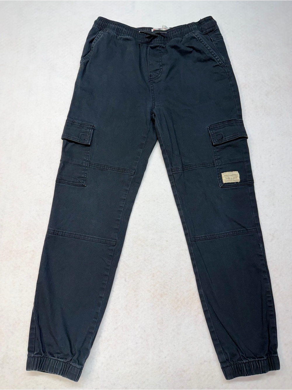 Levi's Black Cargo Jogger Pants - Utility Pocket Style - Size Large 12-13 Years